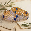 925 Silver Blue CZ Party Wear Bangle for Women