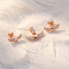 925 Sterling Silver Rose Gold Plated Pave Winged Heart Pendant Set for Women, Fedha by Challani
