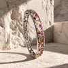 925 Sterling Silver Floral Enamel Kada for Women