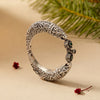 925 Silver Unique Oxidised Kada for Women