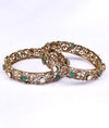 925 Silver Victorian Bangles With Colour Stones For Women