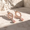 925 Silver Rose Gold CZ Drop Earrings for Women