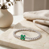 925 Sterling Silver Floral Charm Bracelet for Women