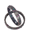 925 Silver Oxidised Peacock Bangles For Women