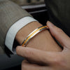 925 Silver Striped Enamel Formal Wear Kada for Men