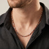 925 Silver Dual-Tone Silver Party Wear Chain for Men