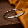 925 Silver Two-Tone Textured Kada for Men